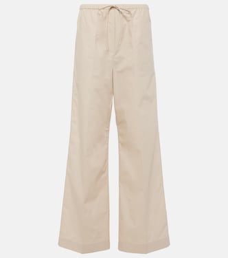 Weite High-Rise-Hose aus Baumwolle | Toteme