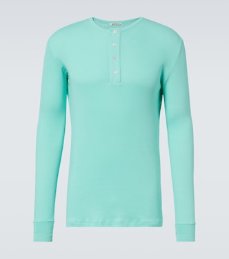 Top Henley en coton | Auralee