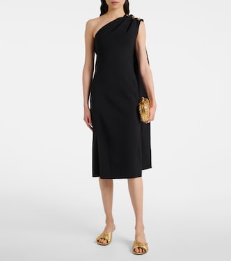 bottega veneta one shoulder dress Bottega Veneta textured one-shoulder dress