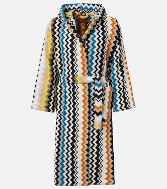 Zigzag cotton terry bathrobe | Missoni