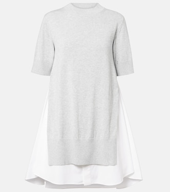 Layered cotton minidress | Sacai