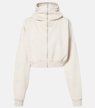 Zip-up cropped cotton hoodie | Entire Studios