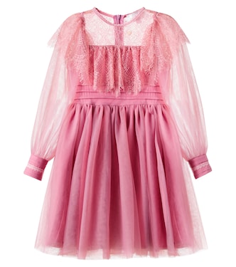 Lace-trimmed tulle dress | Petite Amalie  
