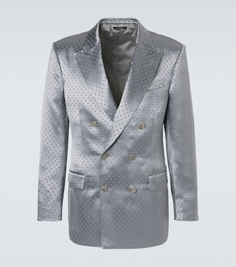 Polka-dot crêpe satin blazer | Tom Ford