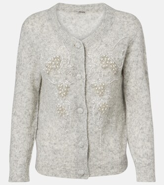Beaded alpaca and wool-blend cardigan | Jacques Wei