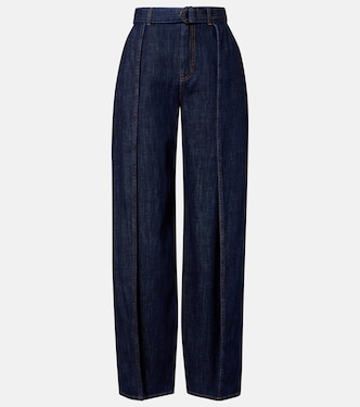 Belted high-rise wide-leg jeans | Loewe