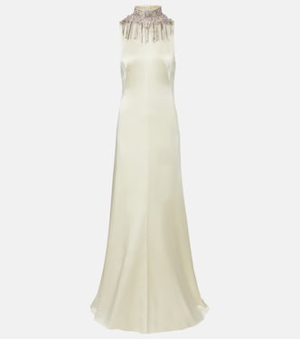 Embellished satin gown | McQueen