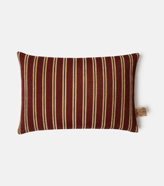 Glisente striped cotton and linen cushion | The House of Lyria