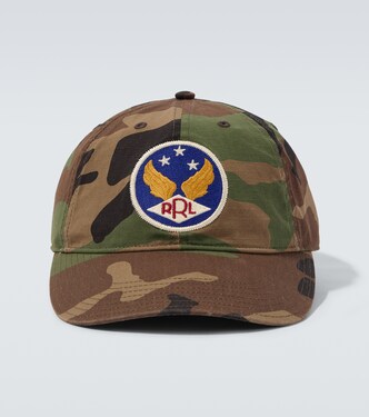Logo camouflage cotton baseball cap | RRL