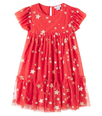 Ditsy Stars embroidered tulle dress | Stella McCartney Kids