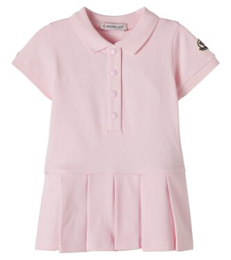 Baby cotton-blend piqué polo dress | Moncler Enfant