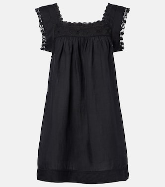 Almadia lace-trimmed ramie minidress | Dôen