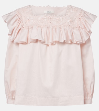 Bluse aus Baumwolle mit Spitze | Chloé