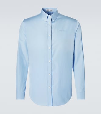 Camisa de popelín de algodón | Miu Miu