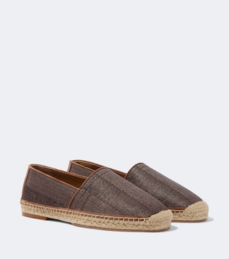 Leather-trimmed espadrilles | Brunello Cucinelli