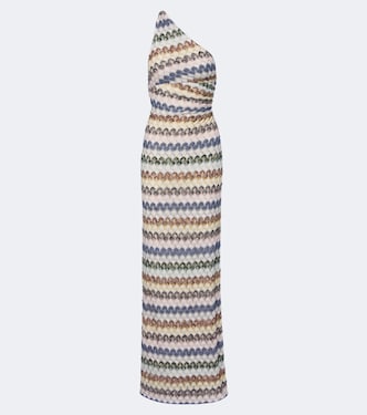One-shoulder lamé gown | Missoni