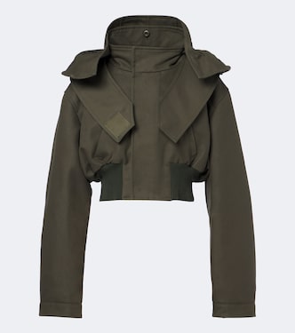 Veste courte à capuche en coton | Balenciaga