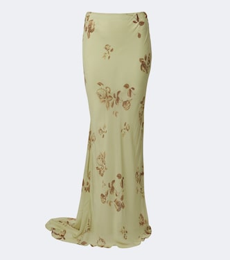 Diosa floral georgette maxi skirt | De La Vali