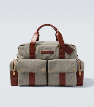 Leather-trimmed duffel bag | Brunello Cucinelli