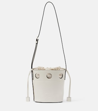 Leather bucket bag | Miu Miu