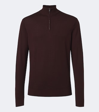 Wool half-zip sweater | Sunspel
