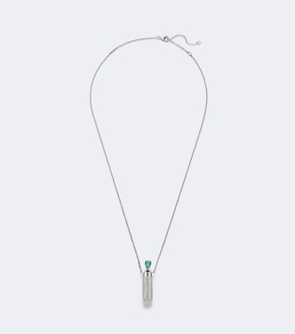 Petit Vase Plumetis and Bouchon 9kt gold pendant necklace with turquoise and diamonds | Yvonne Léon