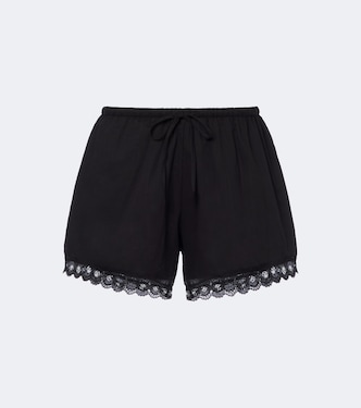 Shorts Marilyn aus Baumwolle mit Spitze | Posse