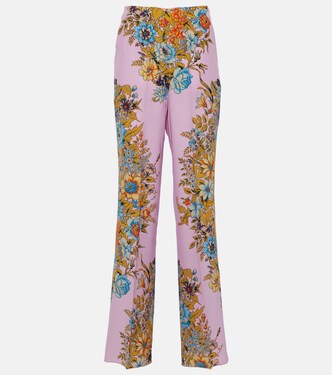 Pantalon ample en soie à fleurs | Etro