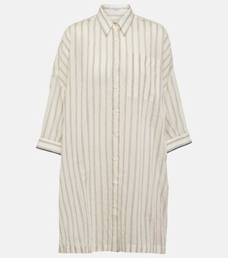 Striped cotton and silk shirt | Brunello Cucinelli