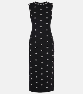 Embellished wool-blend cocktail dress | Oscar de la Renta