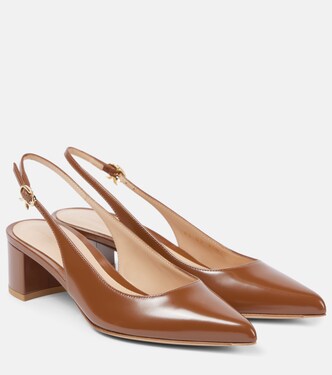 45 leather slingback pumps | Gianvito Rossi