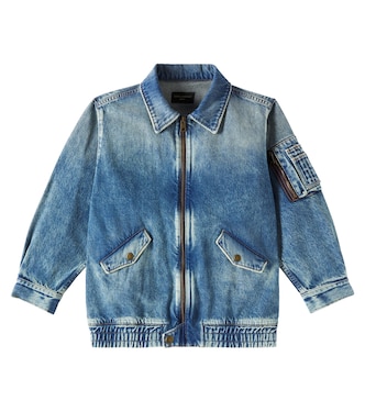 Denim bomber jacket | Dolce&Gabbana Kids