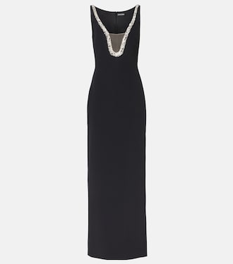 Crystal-embellished cady gown | David Koma