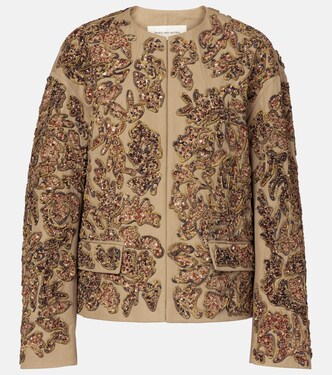 Sequined cotton jacket | Dries Van Noten