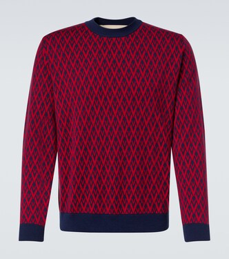 Toute La V virgin wool jacquard sweater | Valentino