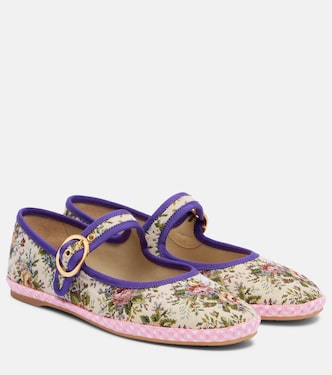Endouce floral Mary Jane flats | Valentino Garavani