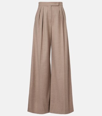 Pantalon ample en cachemire mélangé | Max Mara