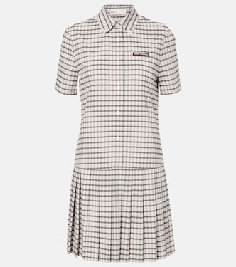 Plaid pleated minidress | Tory Burch