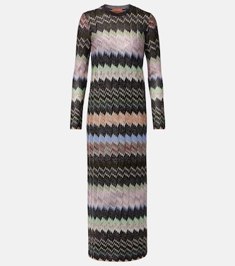 Jacquard lamé maxi dress | Missoni