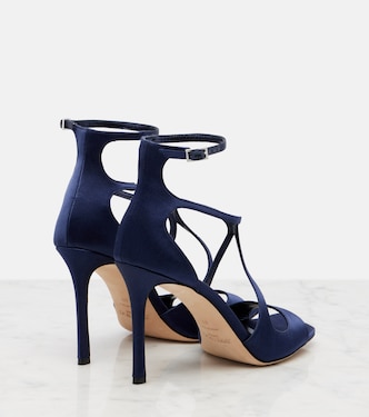 Azia 95 satin sandals in blue - Jimmy Choo | Mytheresa