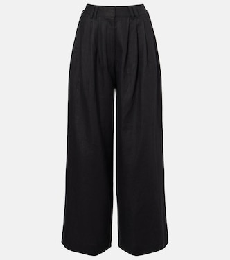 Parker high-rise linen wide-leg pants | Posse