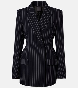 Pinstriped virgin wool blazer | Mugler