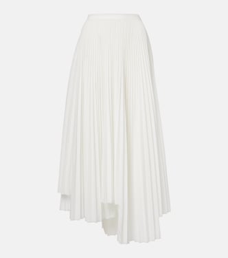 Plissé asymmetric muslin maxi skirt | Plan C