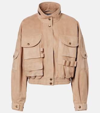 绒面革飞行员夹克 | Balmain