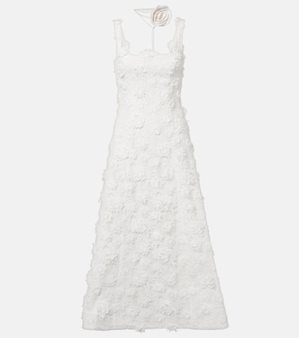 Vestido midi de encaje bordado | Leo Lin