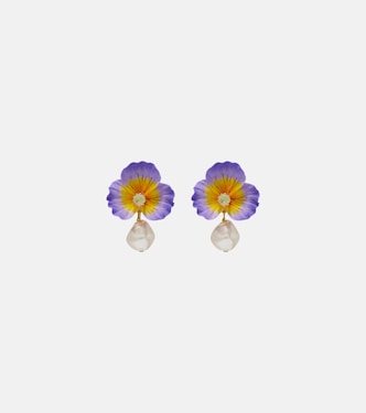Embellished floral drop earrings | Jennifer Behr