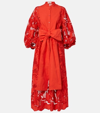 Besticktes Midikleid aus Mesh | Erdem