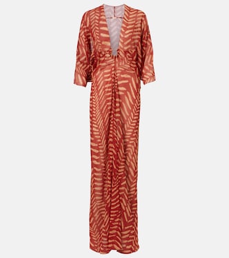 Printed georgette maxi dress | Johanna Ortiz