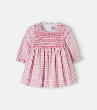 Baby smocked gingham cotton-blend dress | Tartine et Chocolat
