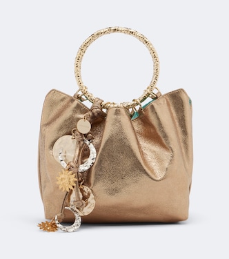 Night Stars Mini leather top-handle bag | Aquazzura